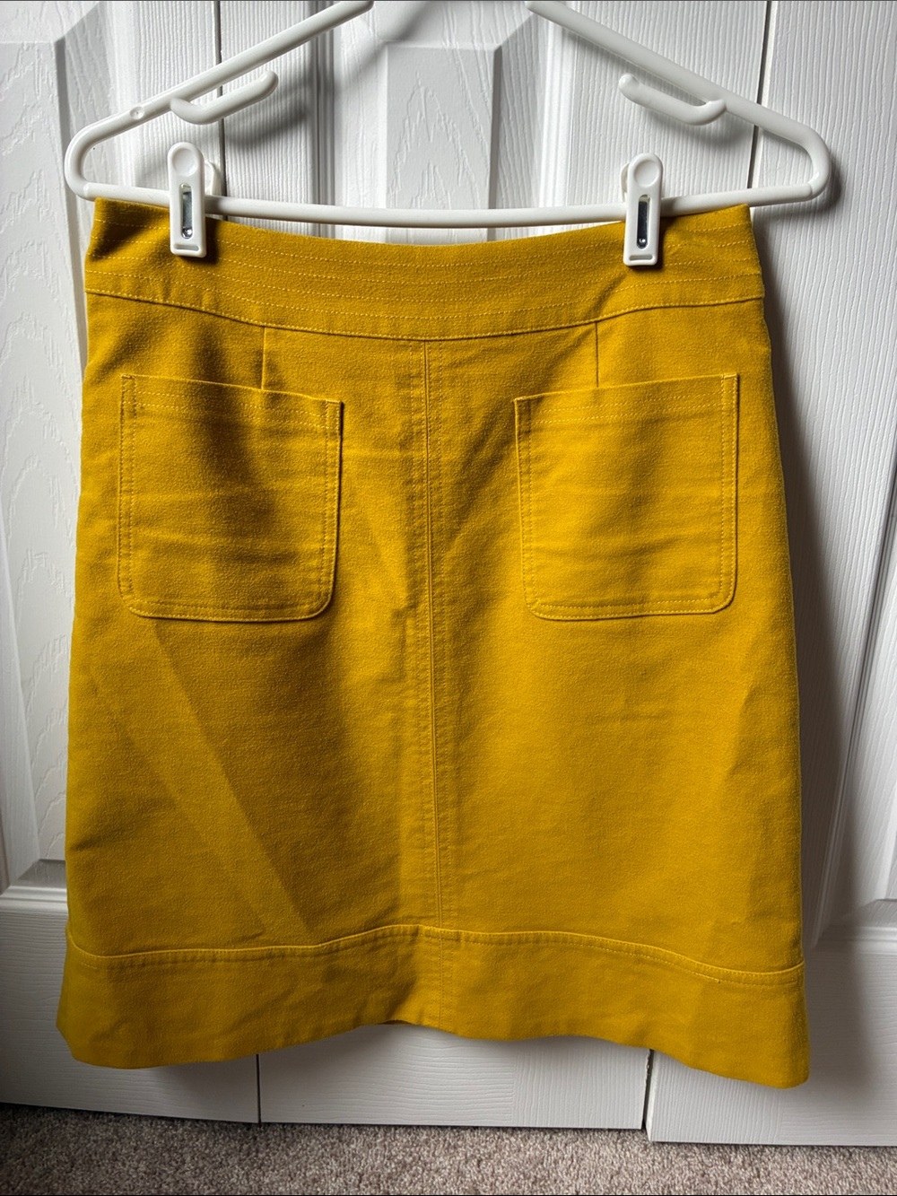 Boden Mustard Yellow Skirt with Front Pockets